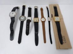 A collection of seven ladies and gents watches. Tissot Seastar PR 516, rotary, Pierre Alain 565,