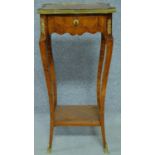 A 19th century Kingwood Louis XV style night table, fitted with frieze drawer and ormolu mounts on