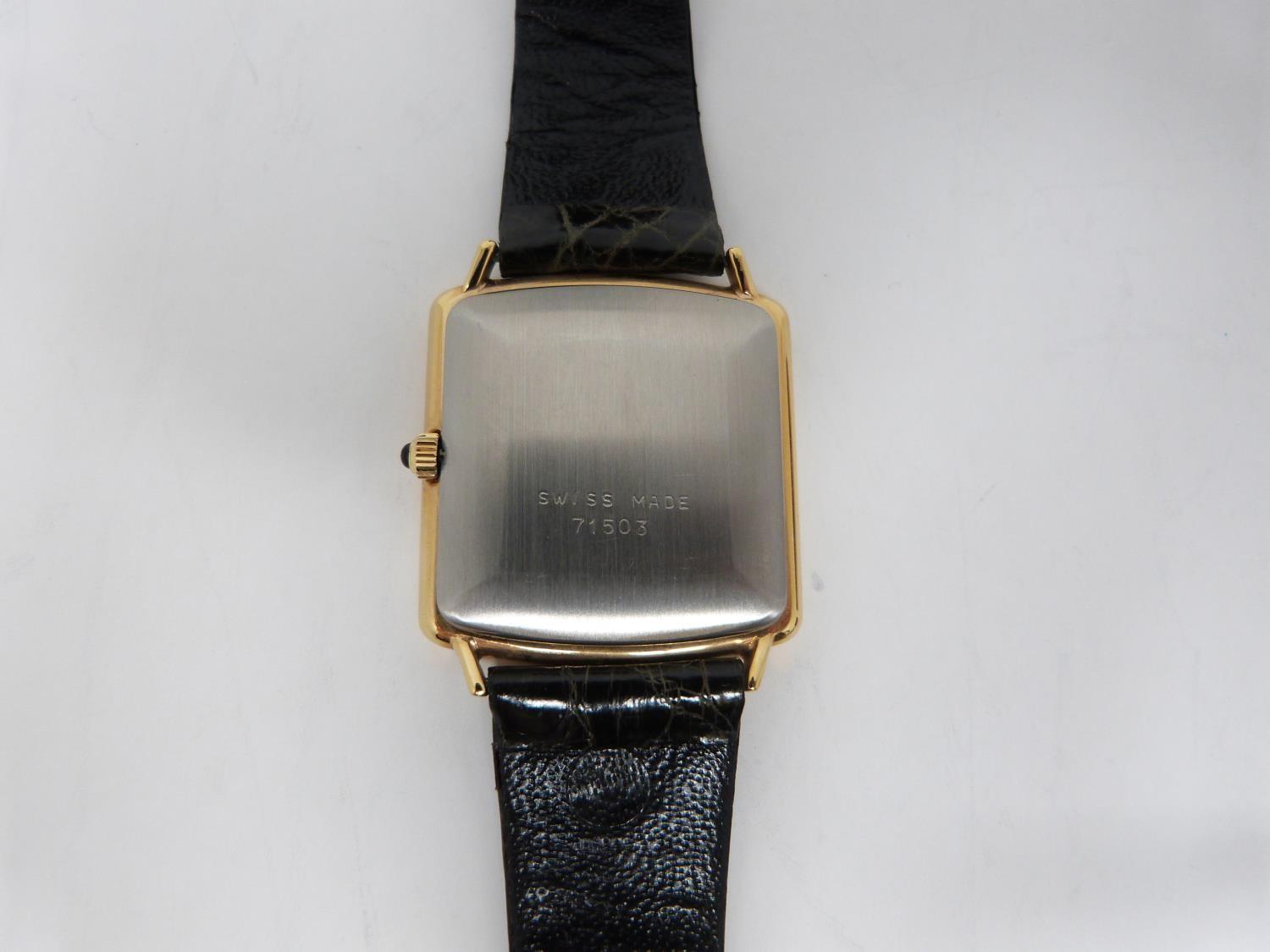 A vintage gold plated Maurcie Lacroix mens watch. On an alligator leather strap with Maurice Lacroix - Image 5 of 6