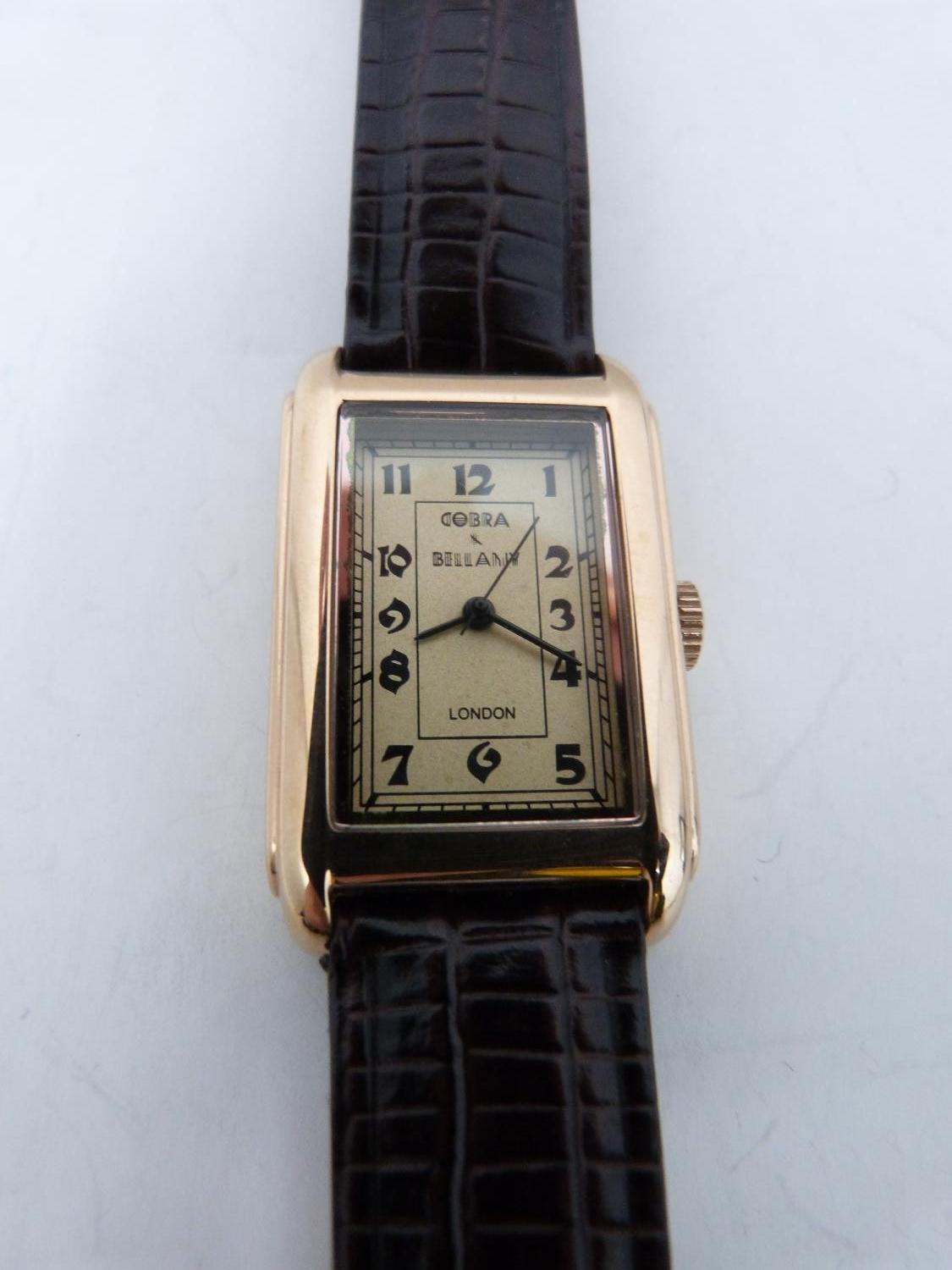 A collection of five gold plated mens and ladies vintage watches. Cantina 18k plated mens watch on a - Image 10 of 13