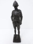 A 19th century bronze of Field Marshal Lord Roberts VC. Indistinct writing (Pretoria 1900) H 25.5 cm