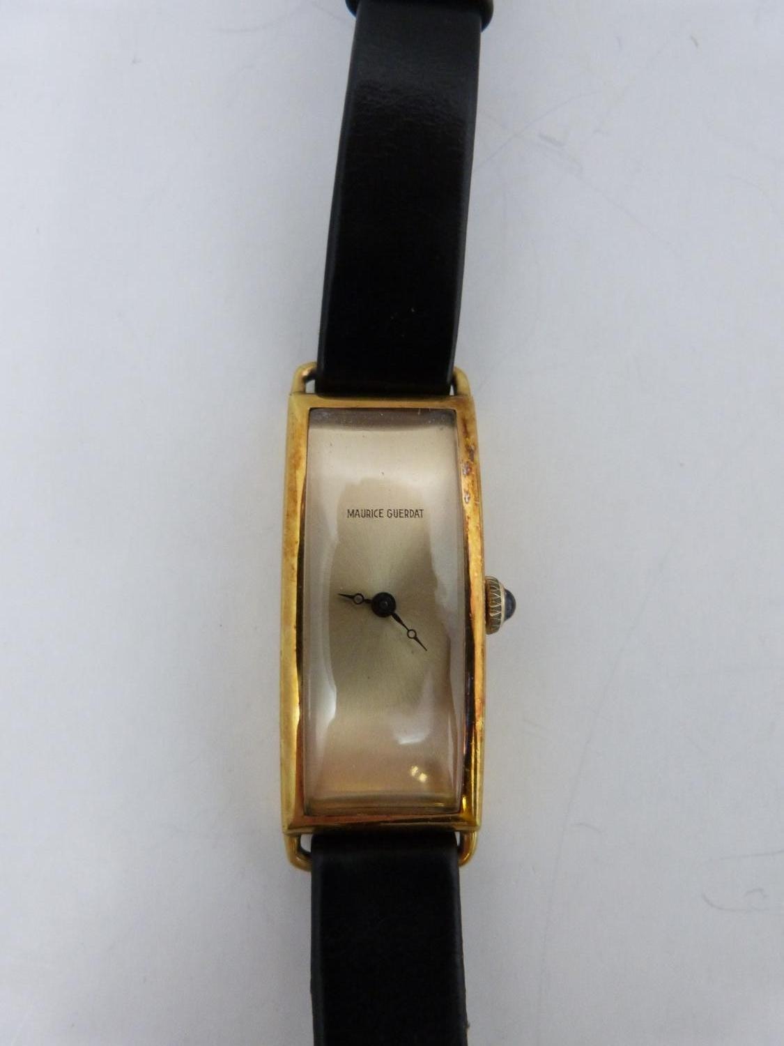 A collection of five gold plated mens and ladies vintage watches. Cantina 18k plated mens watch on a - Image 2 of 13