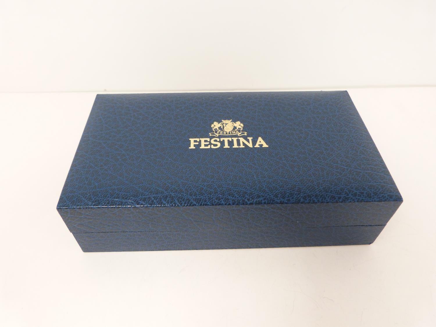 Festina chronograph watch, a stainless steel Chronograph 50M quartz wristwatch, with blue dial and - Image 9 of 11