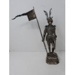 A 20th century Hanau silver and carved ivory figure of a knight, Neresheimer by Berthold Muller,