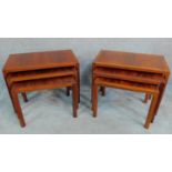 A pair of rare 1960's Danish rosewood nests of graduating occasional tables with rectangular tops