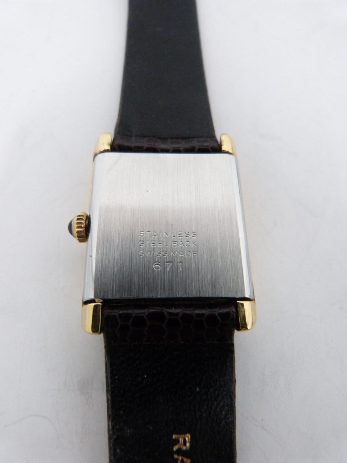 A collection of five gold plated mens and ladies vintage watches. Cantina 18k plated mens watch on a - Image 8 of 13