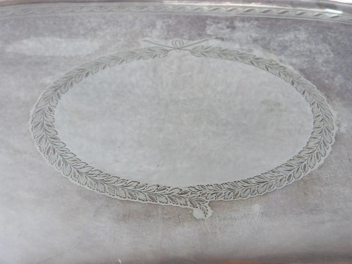 A Victorian silver two handled tray. Hallmarked CE & Co for Charles Ellis & Co, Sheffield, 1899. - Image 9 of 11