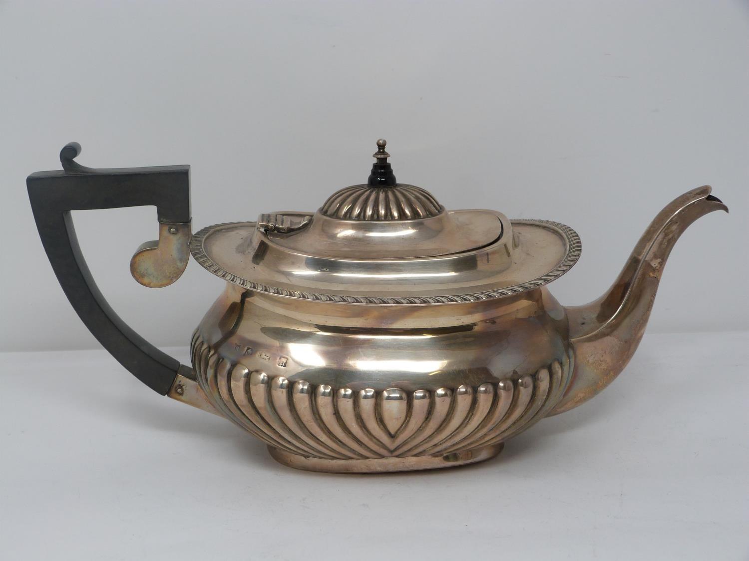 An antique silver coffee pot and tea pot. The Victorian Coffee pot has angular design, maker JH - Image 10 of 19