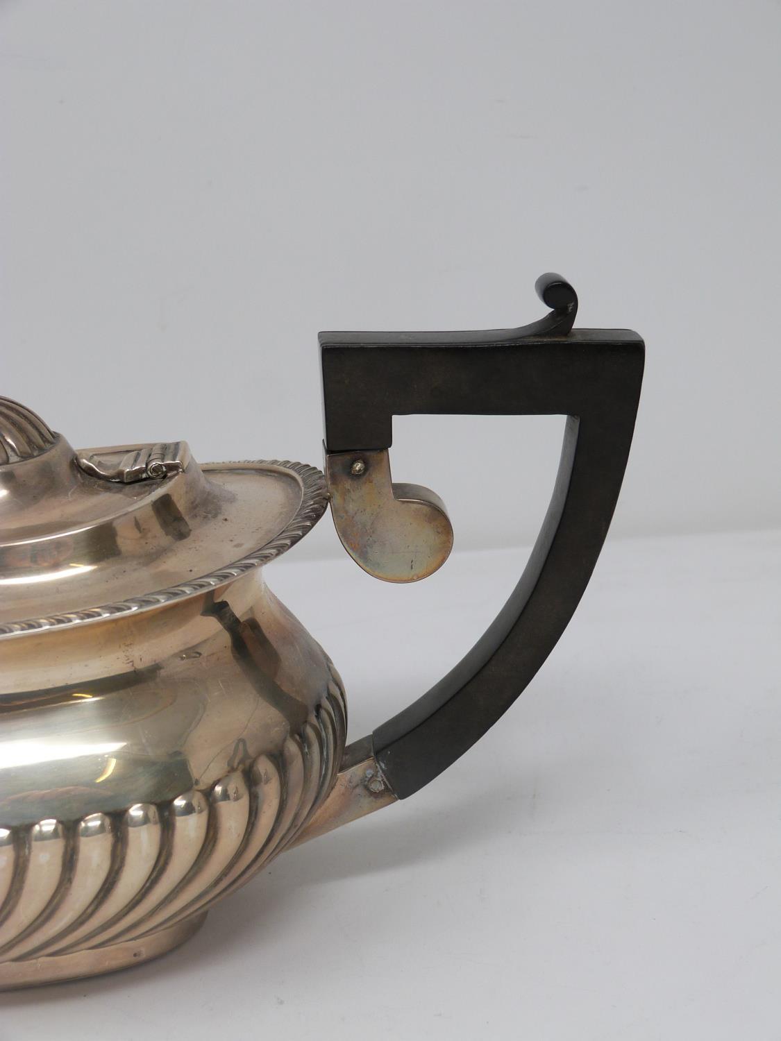 An antique silver coffee pot and tea pot. The Victorian Coffee pot has angular design, maker JH - Image 15 of 19