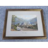 A 19th century gilt framed and mounted watercolour of Tintern Abbey. 38x31.5