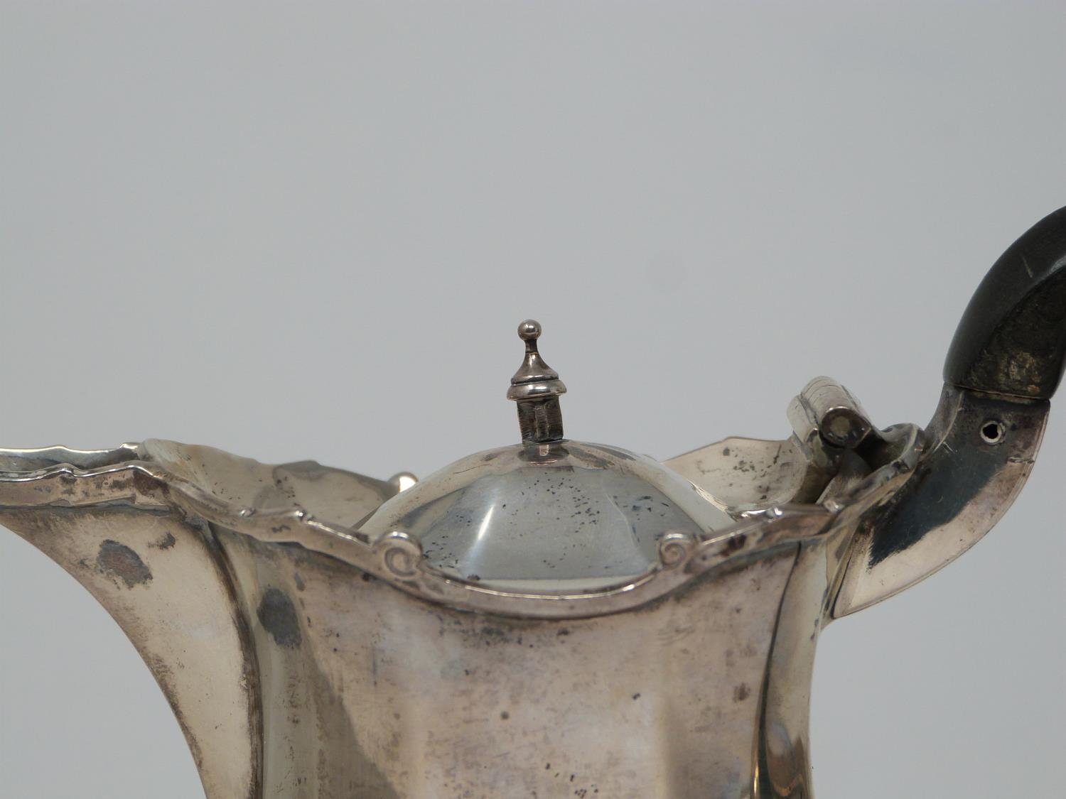 An antique silver coffee pot and tea pot. The Victorian Coffee pot has angular design, maker JH - Image 19 of 19