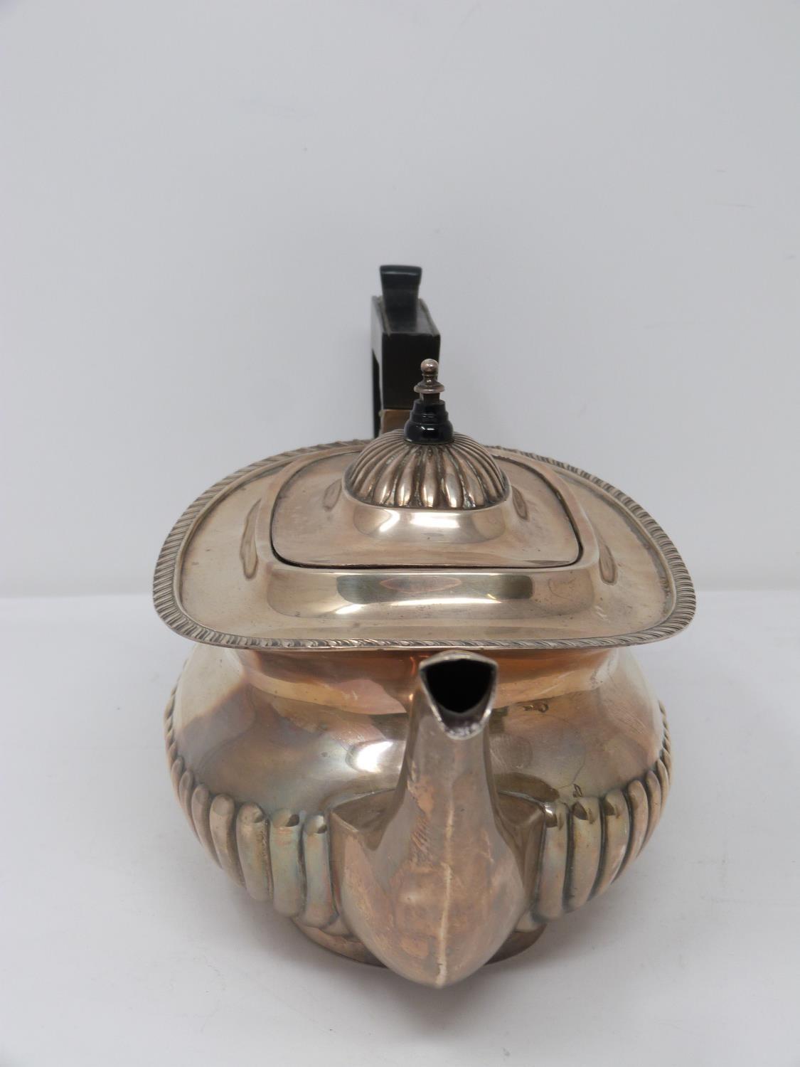 An antique silver coffee pot and tea pot. The Victorian Coffee pot has angular design, maker JH - Image 13 of 19