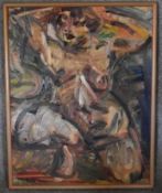 An oil on board, 'La Da Wan Nude' signed by Phillip Pank 2.5 - 1983. H 80 x 63cm