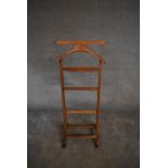 A beech framed gentleman's valet stand. H.113 x 45cm