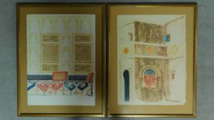 Two framed and glazed limited prints, signed to lower right. 94x74cm