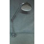 A vintage style chrome floor standing angle poise standard lamp. H.175cm