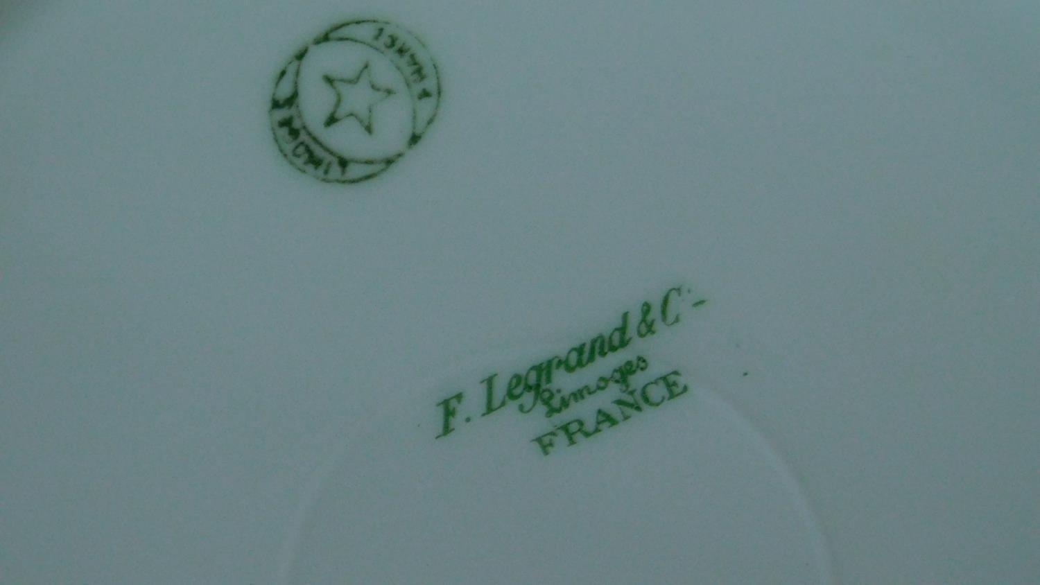 A collection of French hand painted plates with gilded detailing. - Image 10 of 11