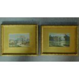 A of gilt framed 19th century watercolours of landscapes. 24x28cm