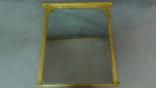 A 19th century overmantel mirror in decorative gilt frame. 132x121cm