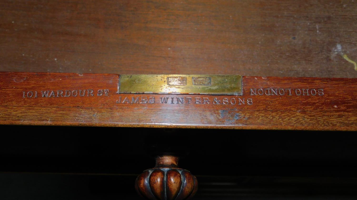 A Regency mahogany press cupboard with fitted central panel doors enclosing linen slides, flanked by - Image 9 of 10