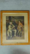 A glazed print from the painting by Geo W. Joy 'Wellington's first encounter with the French.'