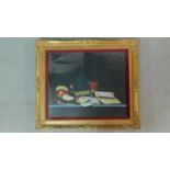 A gilt framed oil on canvas still life by Rino Pianetti. Signed by artist. 78x68cm
