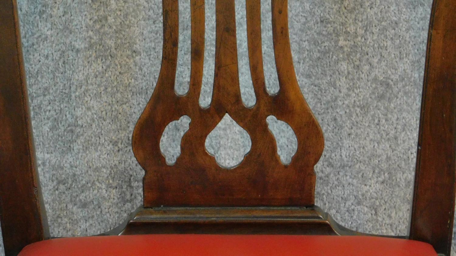 A set of six Georgian mahogany Hepplewhite style dining chairs. H.98cm - Image 4 of 5