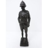 A 19th century bronze of Field Marshal Lord Roberts VC. Indistinct writing (Pretoria 1900) H 25.5 cm