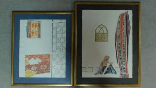 Two framed and glazed prints, unsigned. 94x74cm