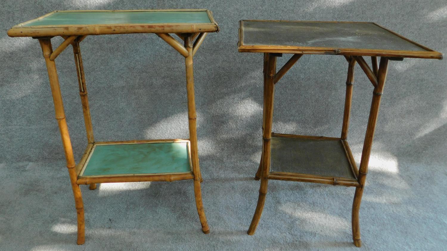 Two late 19th century bamboo occasional tables. H.70 W.53 D.37cm