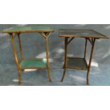 Two late 19th century bamboo occasional tables. H.70 W.53 D.37cm