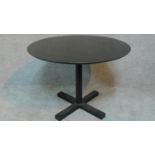 A Pedrali Bistro metal low table painted black. H.50 W.69 D.69cm