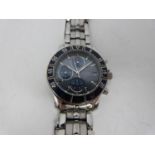 Festina chronograph watch, a stainless steel Chronograph 50M quartz wristwatch, with blue dial and