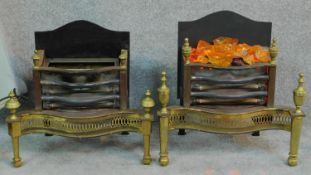 Two vintage electric heaters in Regency style, both in working order. H.57 W.56 D.33cm