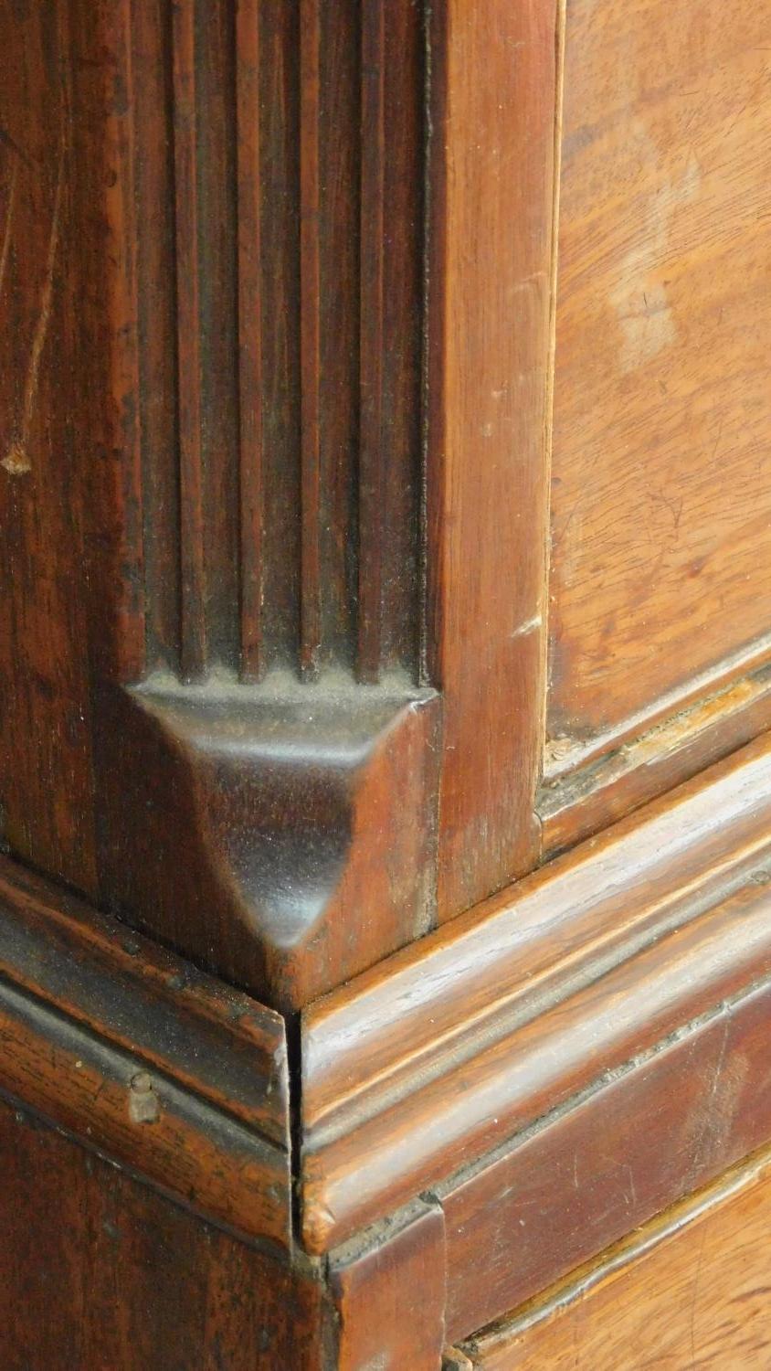 A Georgian mahogany two part chest on chest of two short over six long drawers fitted with - Image 7 of 7