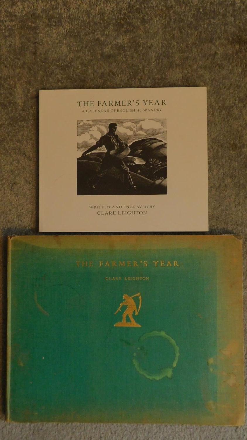 A series of twelve framed woodblock prints taken from 'The Farmers Year'. All depicting various - Image 3 of 13