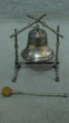 A 19th century silver plated bell gong with branch design. Has original striker with fabric end.