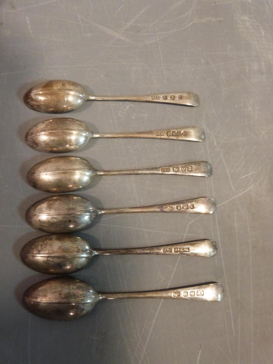 A cased set of British Hallmark silver spoons, each with a different town assay Mark, comes with - Image 4 of 9