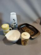 A collection of Cornish ware and other ceramics, including a Denby vintage dish, Royal Copenhagen