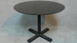 A Pedrali Bistro metal low table painted black. H.50 W.69 D.69cm