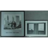 Two framed prints. One of a photo by Norman Parkinson, titled New York New York. The other of a