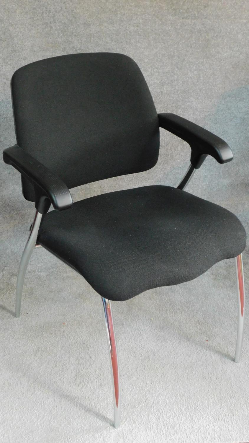 A set of four contemporary office armchairs. H.83cm - Image 2 of 4