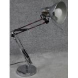 A pair of vintage metal angle poise desk lamps. H.83cm
