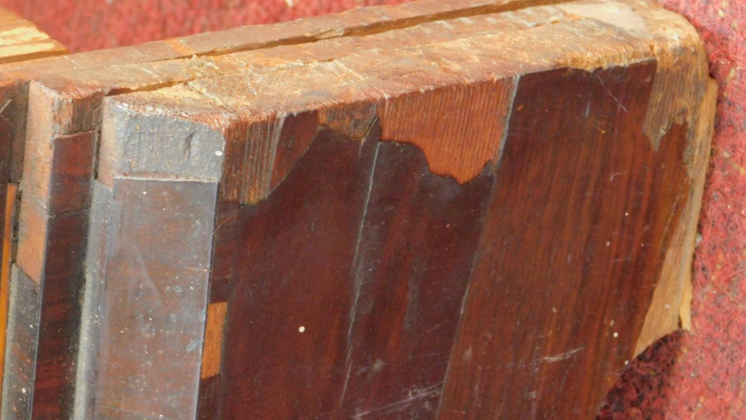 A Georgian mahogany press cupboard with quarter veneered and crossbanded panel doors enclosing - Image 9 of 10