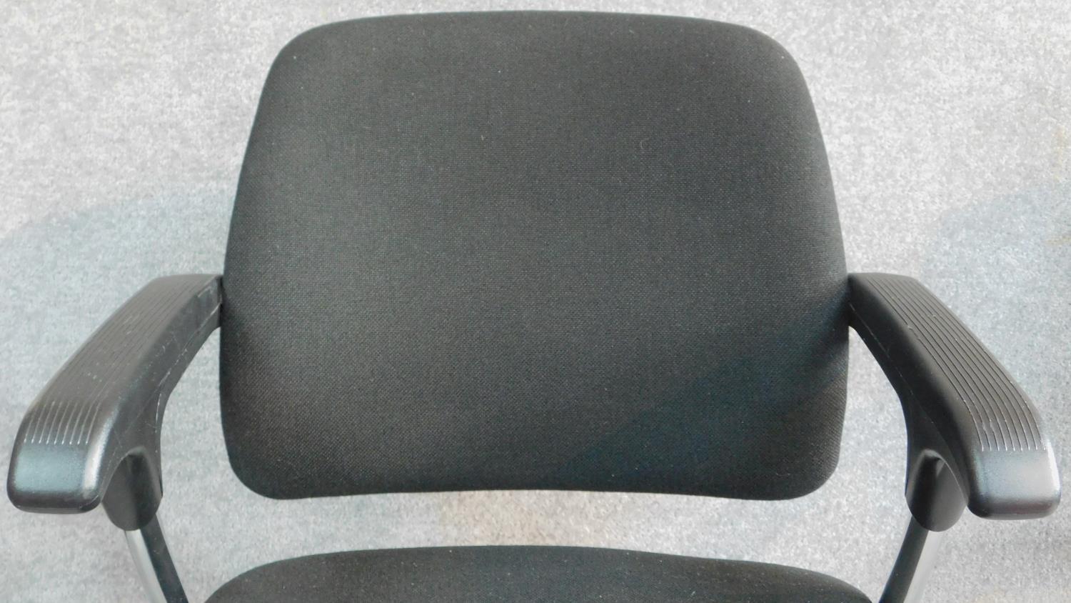 A set of four contemporary office armchairs. H.83cm - Image 3 of 4