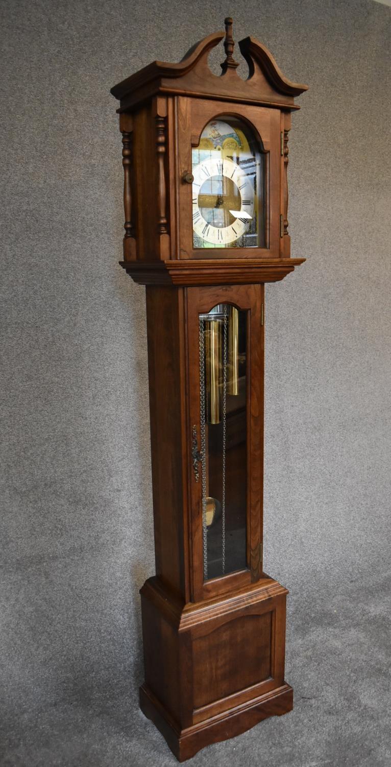 A Georgian style mahogany eight day longcase clock. H.180 x 41 x 25cm - Image 5 of 7