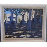 A framed oil on board, 'Hyeres', Signed 'Jack Sakula'. H.48 x 60cm