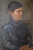 An oil on canvas, portrait of a young man, from the studio of the late Jacqueline Morreau,