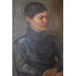 An oil on canvas, portrait of a young man, from the studio of the late Jacqueline Morreau,