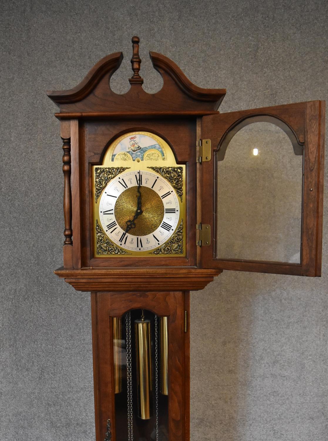 A Georgian style mahogany eight day longcase clock. H.180 x 41 x 25cm - Image 2 of 7